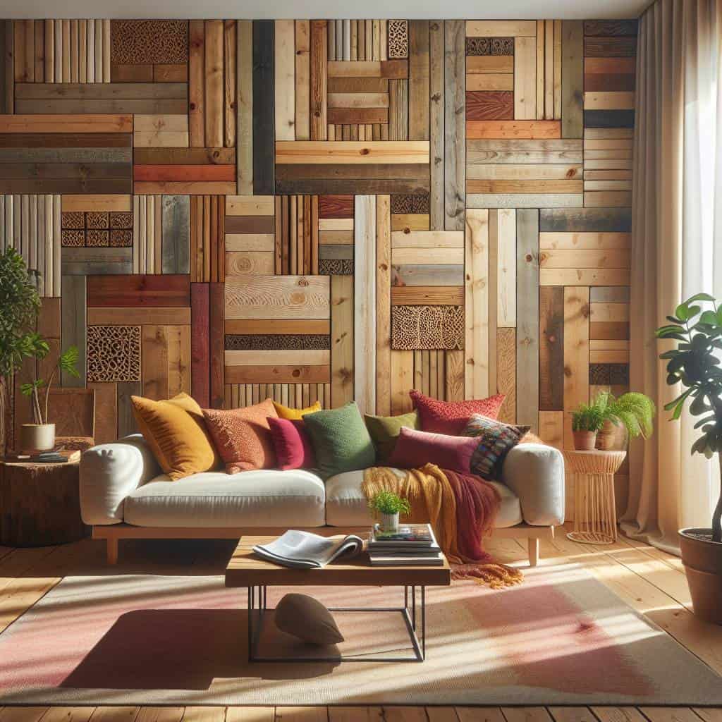 DIY accent wall ideas with wooden planks