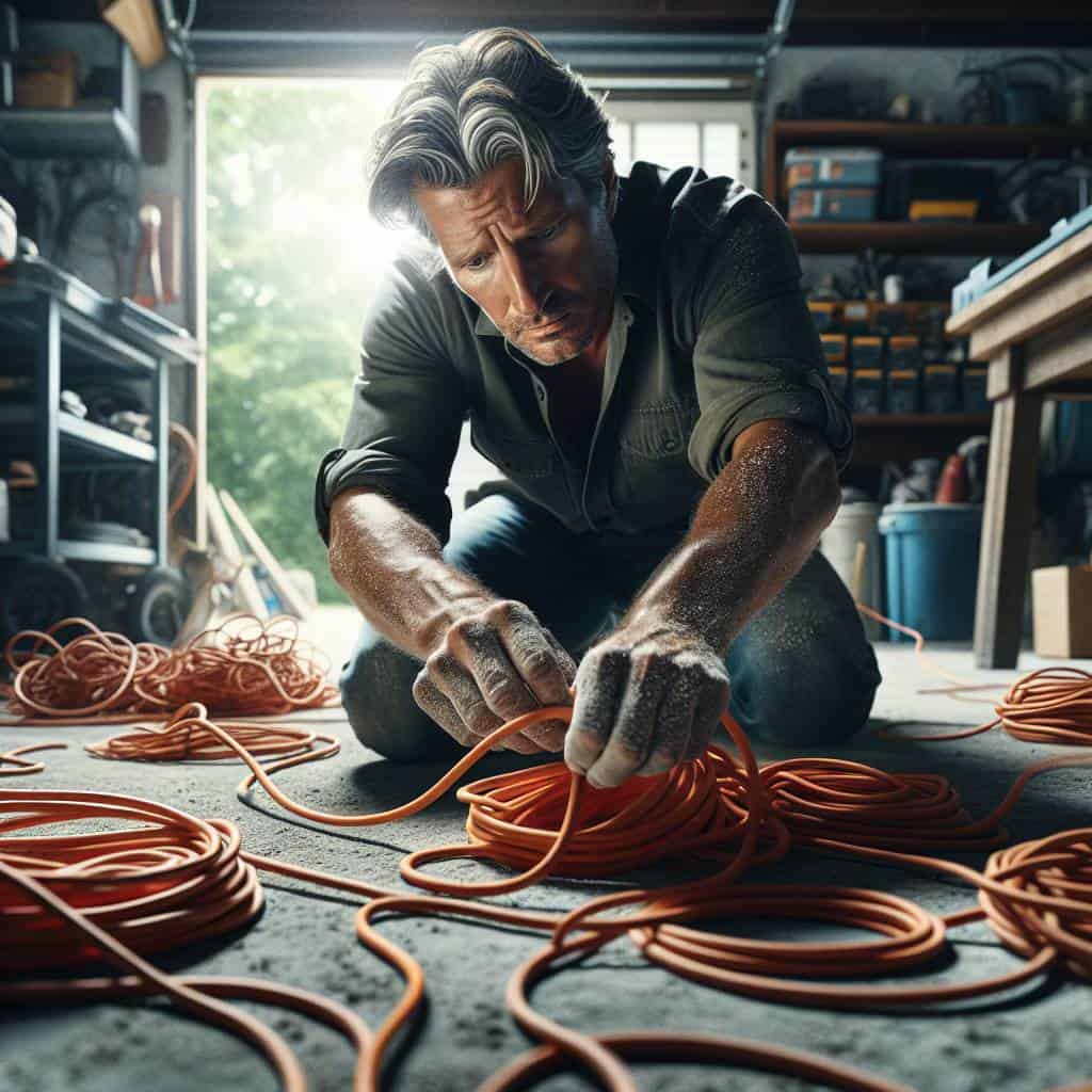 How to coil and store extension cords