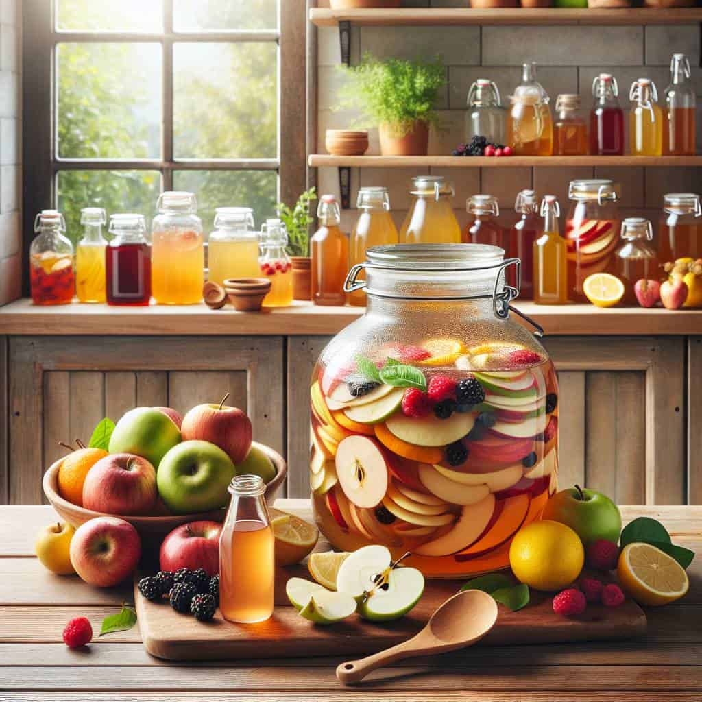 How to make homemade fruit vinegars setup