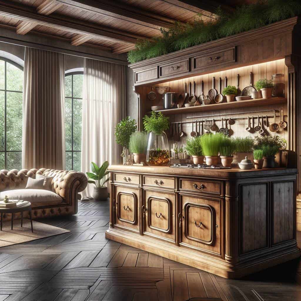 Repurposing old furniture ideas: vintage dresser island.