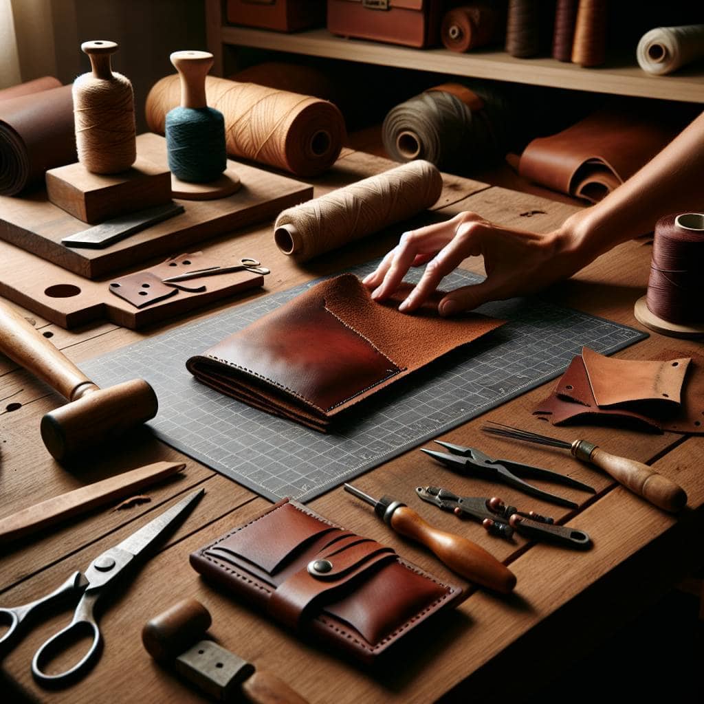 Simple leatherworking projects for beginners setup.
