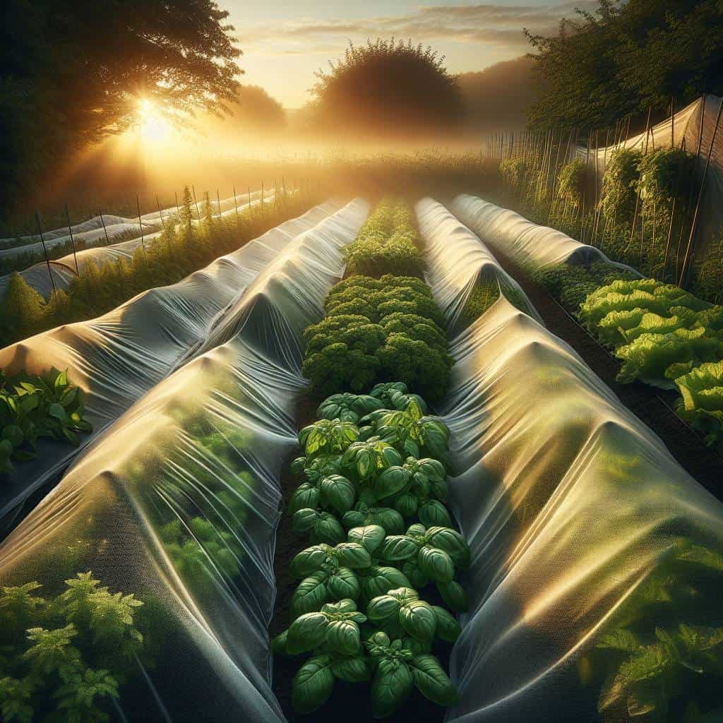 Using row covers for pest and frost protection