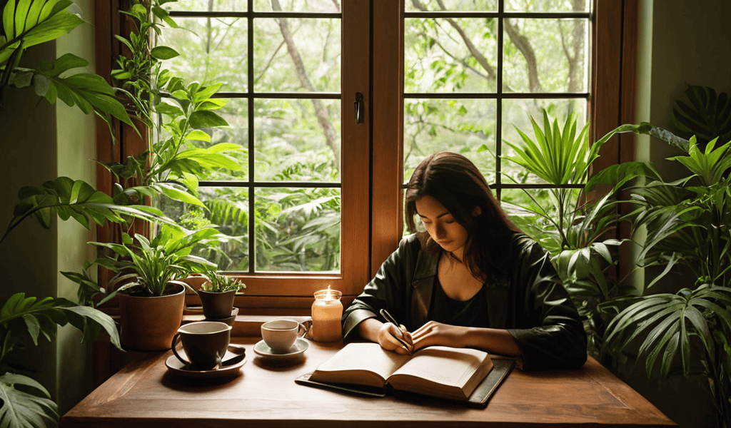 Journaling for wellness concept image