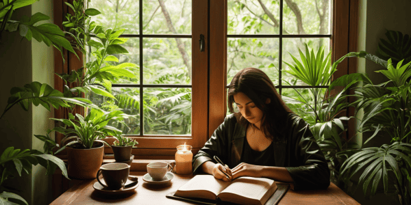 Journaling for wellness concept image