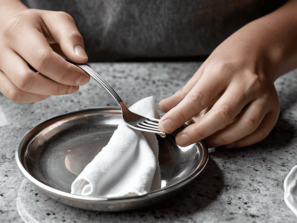 Polishing silverware for Shine On tips