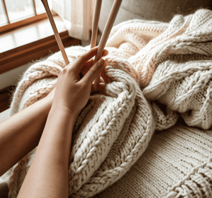 Arm Knitting Blanket