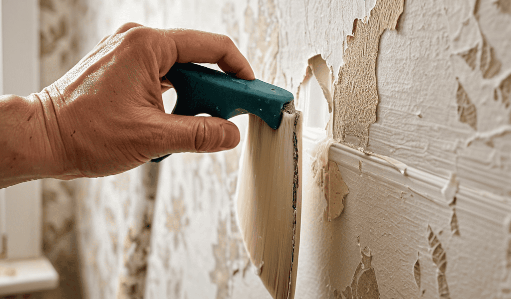 Removing Wallpaper Steamer in action