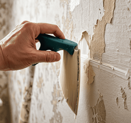 Removing Wallpaper Steamer in action