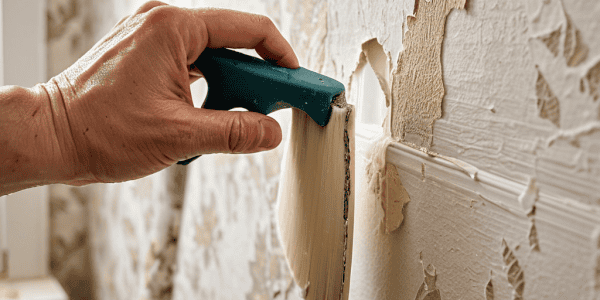 Removing Wallpaper Steamer in action