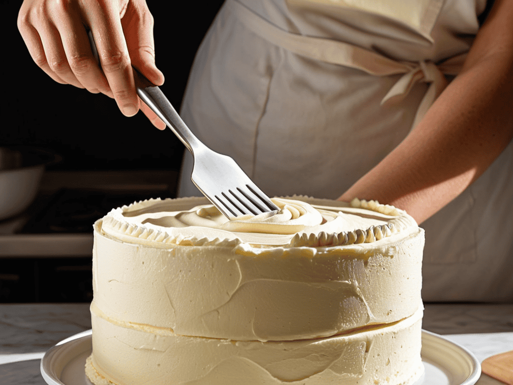 Frosting a cake smoothly