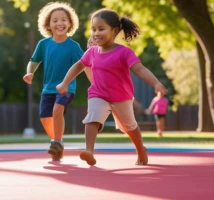 Happy kids in youth sports and fitness