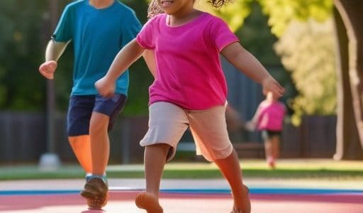 Happy kids in youth sports and fitness