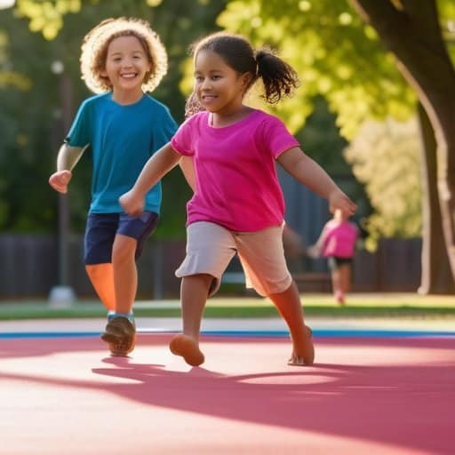 Happy kids in youth sports and fitness